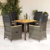 5-dijelni vrtni blagovaonski set sivi od poliratana | shoptok.hr