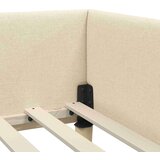 vidaXL Kotna postelja Drugo krema 80 x 200 cm Tkanina in oblikovan les | Shoptok.si