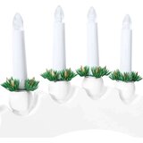 vidaXL Božični svečnik s 10 LED svečami 3 pcs Bela 47 x 5 x 29 cm | Shoptok.si