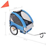 Prikolica za bicikl sivo-plava 30 kg | shoptok.hr