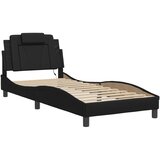  Okvir kreveta Viana s LED-om bez madraca crni 80 x 200 cm | shoptok.hr