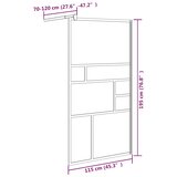 Pregrada za tuš 115 x 195 cm sa staklom ESG bijela | shoptok.hr