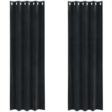  Zavjese za zamračivanje 2 pcs Crna 140 x 245 cm Baršun | shoptok.hr