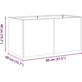 vidaXL Vrtna sadilica antracit 80x40x40 cm od nehrđajućeg čelika | shoptok.hr