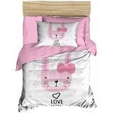 PH1109 powdergreypink baby quilt cover set