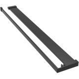 Pregrada za tuš s policom crna 90x195 cm staklo ESG i aluminij | shoptok.hr
