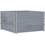  Okviri za palete 3 kom sivi 100 x 100 cm od masivne borovine | Eponuda.ba