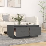  Stolić za kavu sivi 80 x 50 x 35 cm od masivne borovine | Eponuda.com