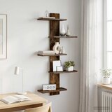  Floating polica za zid Dimljeni hrast 48,5 x 15 x 101 cm | shoptok.hr