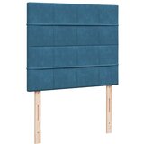 vidaXL Krevet s oprugama i madracem tamnoplavi 120 x 190 cm baršun | shoptok.hr