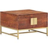  Stolić za kavu boje meda 67 x 67 x 45 cm masivno bagremovo drvo | shoptok.hr
