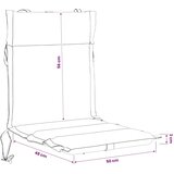  Jastučić za nisku stolicu GEMERT 4 kom. 100% poliester Siva - Siva (melange) 110 x 50 x 3 cm 4 | shoptok.hr