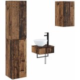  Set namještaja za kupaonicu 3 kom. Staro drvo Smeđa 33 x 34.5 x 160 cm | shoptok.hr