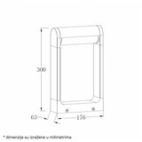 Dawn led svetiljka 0230-300 stubna 12W 3000K IP65 corten | ePonuda.com