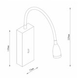 Solea 47 ZIDNA LAMPA 3W 3000K CRNA | ePonuda.com