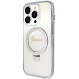  Originalna GUESS Hardcase GUHMP15XHRSGSD torbica za iPhone 15 Pro Max (Magsafe / Glitter Script Logo / stalak za prsten / prozirna) | shoptok.hr