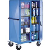 eurokraft pro Pomična omara, DxŠxV 1050 x 740 x 1785 mm, krilna vrata iz Makrolona®, nosilnost 500 kg | Shoptok.si