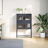 vidaXL Highboard Anthracite 68x39x107 cm Jeklo | Shoptok.si