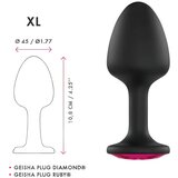 Dorcel Geisha Plug Ruby XL - roza analni dildo (črn) | Shoptok.si