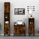  Kopalniška omarica dimljeni hrast 30x30x190 cm inženirski les | Shoptok.si