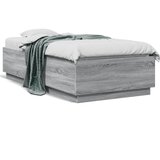 vidaXL Posteljni okvir siva sonoma 75x190 cm inženirski les Cene