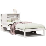  Krevet s regalom za knjige bez madraca bijeli 75x190cm borovina | shoptok.hr