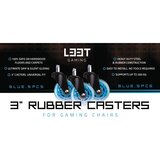  L33t Gaming 3" Gumeni Kotači za stolicu , Plavi, 5 komada u paketu | shoptok.hr