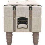 In Klupa za pohranu od masivnog drva i čelika 111 x 34 x 37 cm | shoptok.hr