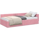 vidaXL Kotna postelja Drugo Roza 80 x 200 cm Samet in sodobno leseno | Shoptok.si