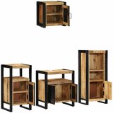  Set namještaja za kupaonicu 4 kom. Smeđa i crna 55 x 35 x 60 cm | shoptok.hr
