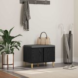  Klupa za hodnik s jastukom s vratima Crni Hrast 60 x 38 x 46 cm | Eponuda.ba