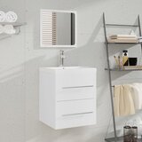 vidaXL Kopalniška omarica z ogledalom bela 41x38,5x48 cm | Shoptok.si