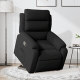 Maison Chic Naslanjač - Relax naslanjač s funkcijo vstajanja črn žamet, (22040252) | Shoptok.si