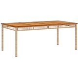  Vrtni stol bež 180 x 90 x 75 cm od poliratana i drva bagrema | shoptok.hr