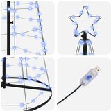 vidaXL LED božično drevesce med 390 LED z stojalom Modra 250 cm elezo | Shoptok.si