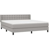  Krevet box spring s madracem svjetlosiva 160x200 cm tkanina | shoptok.hr