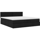 vidaXL Otomanski posteljni okvir z vzmetnicami črn 200x200 cm blago | Shoptok.si