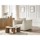Bobochic Paris Bež fotelj iz rebrastega žameta Giorgia – | Shoptok.si