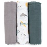Petite&Mars Moussy plenice iz blaga Grey Planes 68 x 68 cm 3 kos Cene