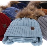 AGBO Boy's winter set: hat and scarf navy blue Wiko with pompom | Eponuda.ba