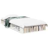 vidaXL Posteljni okvir bel 100x200 cm inženirski les | Shoptok.si