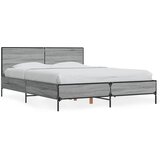  Okvir kreveta boja hrasta 135x190cm konstruirano drvo i metal | shoptok.hr
