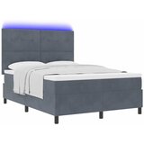  LED Box Spring Krevet Tamno siva 160 x 200 cm Baršun | Eponuda.ba