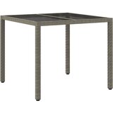  Stol za vrt Siva 90 x 90 x 75 cm poliratan | shoptok.hr