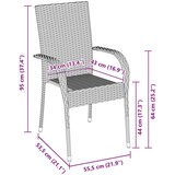 vidaXL 5-delni Vrtni Jedilni Set Rjava Poli Ratan | Shoptok.si