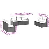  7-dijelni set vrtnih sofa sivi od poliratana | shoptok.hr