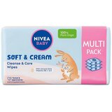 Nivea vlažne maramice baby soft & care, 4x57 komada | Eponuda.com