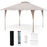 Gazebo paviljon sa mehanizmom 4x4m Bež | ePonuda.com
