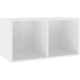 Furnova Škatla za shranjevanje plošč visok sijaj bela 71x34x36 cm les, (21956171) | Shoptok.si