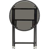  Stolić za čaj crni 60 cm poliratana od kaljenog stakla | Eponuda.com